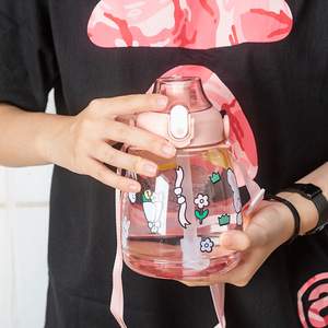 <span class=keywords><strong>Tik</strong></span> <span class=keywords><strong>tok</strong></span>-botella <span class=keywords><strong>de</strong></span> agua <span class=keywords><strong>de</strong></span> plástico transparente con diseño personalizado para gimnasio, botella deportiva <span class=keywords><strong>de</strong></span> boca ancha con pajita, 38oz - Product Image 4