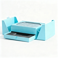 Boîte cadeau en papier rigide magnétique à double porte avec logo personnalisé, design créatif, pour bijoux, cosmétiques, emballage haut de gamme