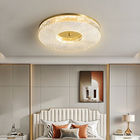 Luxueux Design Moderne Cristal LED Veilleuse Lustre 3500K Blanc Chaud Surface Montée pour Salon Plafond Éclairage