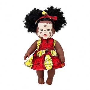 Nouveau design, poupée africaine noire réaliste de 12 pouces avec <span class=keywords><strong>Vitiligo</strong></span> - Product Image 6
