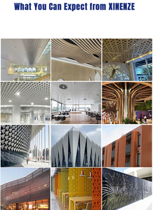 Panneaux de soffite en aluminium à grain de bois isolés avec des ouvertures en métal pour le revêtement mural et de plafond extérieur - Product Image 6