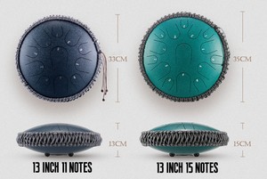 Jelo Wholesale <span class=keywords><strong>Handpan</strong></span> 13 pouces 15 notes en acier carbone Tambour à langue Ré mineur Instruments de percussion - Product Image 4