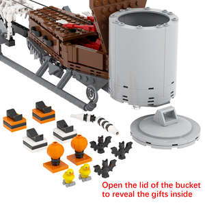 701 pièces MOC1564 Skeleton <span class=keywords><strong>Jack</strong></span>'s Christmas Sleigh Bricks Halloween Assemble Educational Collect Building Blocks for Kids Gift Toys - Product Image 3