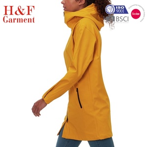 <span class=keywords><strong>Veste</strong></span> de <span class=keywords><strong>pluie</strong></span> imperméable à l'eau longue pour <span class=keywords><strong>fille</strong></span> en tissu PU jaune - Product Image 5