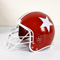 Casque de football américain à motifs étoilés, ornement de bureau en fer forgé fait main, décoration murale, artisanat métallique rétro créatif