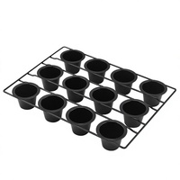 Nouveau moule à gâteau en acier au carbone 12 cavités, antiadhésif, pour muffins, tartes aux œufs, pain et pâtisseries DIY