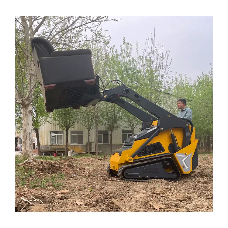 Original CE&EPA heavy front end loader mini crawler skid steer loader with Hydraulic grapple for sale