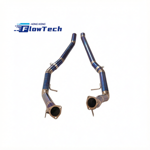 ท่อไอเสียไทเทเนียมคุณภาพสูงสีน้ำเงินด้านหน้า สำหรับ Audi RS Q8 4.0T แบบ Downpipe ติดตั้งง่าย / ใส่ได้โดยตรง - Product Image 3