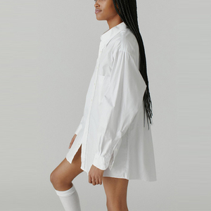 OEM unisex quá khổ nút xuống cổ điển Áo sơ mi dài tay áo với cổ điển Tab cổ áo và túi duy nhất - Product Image 4