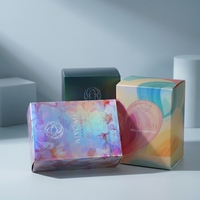 Caja de Regalo de Marca Premium con Acabado de Primera Calidad y Estampado en Lámina Dorada para Botellas de Suero y Perfume, Fácil Montaje, Fondo Automático