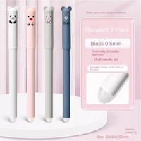 Stylos gel effaçables créatifs pour enfants et étudiants coréens, motifs animaux, encre noire et bleue 0,35 mm/0,5 mm, papeterie personnalisable