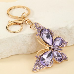 Colgante Brillante para Bolso o Coche, de Aleación de Zinc, con Cristal Grande, Mariposa Colorida y Corazón, Llavero, Pequeño Colgante, Adorno, Accesorio - Product Image 3