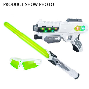 Set di Giocattoli per Bambini con Luce Lampeggiante: Spada, Occhiali <span class=keywords><strong>e</strong></span> Pistola - Product Image 3