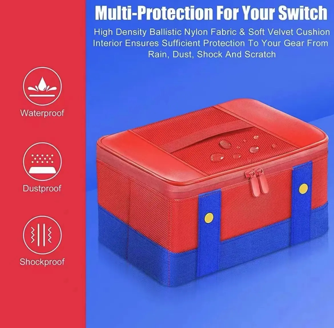 Fashion High Quality Customized Super Large Travel Carry Bag Protection Storage Case For Nintendo Switch Carrying Case