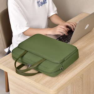 Sac fourre-tout pour ordinateur portable 14 pouces 15,6-16 pouces, sac à bandoulière de protection en polyester imperméable et résistant aux chocs pour ordinateurs portables Apple Huawei - Product Image 1