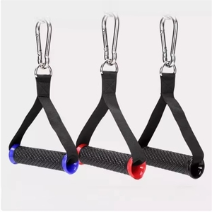 Barre de traction robuste avec poignées <span class=keywords><strong>Prime</strong></span> <span class=keywords><strong>Fitness</strong></span> antidérapantes et logo personnalisé, avec anneau en D pour bandes de résistance - Product Image 2