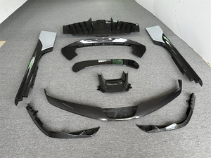 Pour <span class=keywords><strong>Ferrari</strong></span> SF90 OEM Style fibre de carbone sèche pare-chocs avant séparateur de lèvre diffuseur arrière jupes latérales Spoiler Kit de carrosserie - Product Image 3