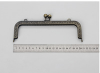 Cadre métallique antique pour la fabrication de sacs à main, fermoir à pression, accessoire de couture pour sacs carrés et pochettes, fournitures de bricolage