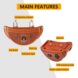 कुत्ते के लिए स्टेटिक शॉक रिचार्जेबल और वाटरप्रूफ छोटा कुत्ता बार्क स्टॉप कॉलर एंटी बार्किंग कॉलर डिवाइस - Product Image 3