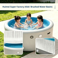 Piscine gonflable ronde pour enfants en PVC à finition brossée, pliable, pour la baignade en plein air, bassin de bain pour animaux domestiques, pour chats et chiens