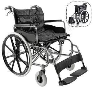 wide lightweight wheelchair foldable bariatric wheelchair for fat people