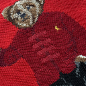 RL/Scan Code Red Envelope Little Bear 26 Automne/Hiver Style coréen <span class=keywords><strong>Pull</strong></span> en laine tricoté pour <span class=keywords><strong>femme</strong></span> avec broderie de dessin animé robuste - Product Image 3