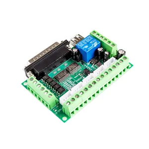 LTRIG Custom 1PC Upgraded 5 Axis CNC Interface Adapter Breakout Board For Stepper Motor Driver Mach3 + USB Cable