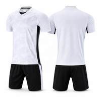 Ensemble de maillots de football personnalisés à séchage rapide et respirants, 100% polyester, uniformes d'équipe unisexes pour adultes, OEM