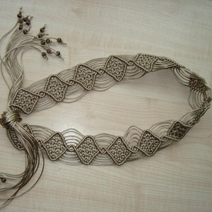 Cinturón de Macramé Hecho a Mano, Felicidad - Product Image 1