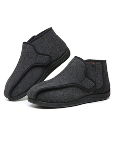 Zapatos cálidos de invierno para diabéticos para hombre, plantilla con forma de memoria, antideslizante, suave, punta redonda, ajustable, ancha - Product Image 2