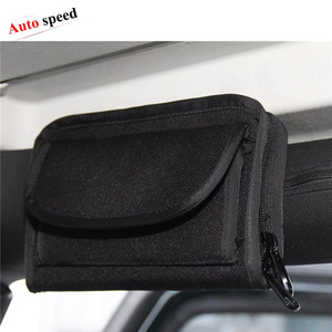 Pochette de rangement pour barre de protection de pare-brise pour Jeep <span class=keywords><strong>Wrangler</strong></span> <span class=keywords><strong>YJ</strong></span> TJ JK JL 1987-2020, accessoires intérieurs - Product Image 3