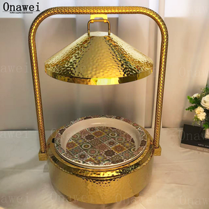 Onawei thiết bị nhà hàng sang trọng vàng thép không gỉ treo lẩu thực phẩm ấm hơn thích hợp cho nhà hàng tiệc cưới tự chọn - Product Image 1