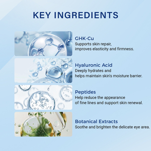 Crema <span class=keywords><strong>Contorno</strong></span> <span class=keywords><strong>Occhi</strong></span> GHK-Cu Anti-Gonfiore, Anti-Occhiaie, Anti-Rughe, Rassodante, Riparatrice della Barriera Cutanea - Product Image 4
