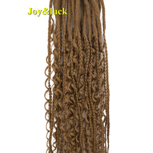 Vente en gros d'usine, extensions de dreadlocks à double extrémité de 24 pouces, 3 en 1, style bohème, extensions de cheveux synthétiques hippie pour femmes - Product Image 3