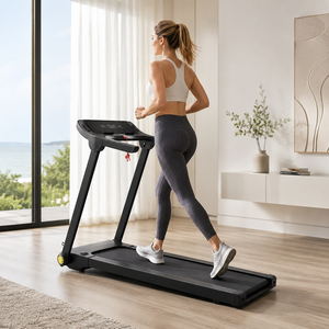 Tapis roulant pliable automatique K-FIT GSTA-4500, 14 km/h, moteur 2,5 CV, <span class=keywords><strong>Bluetooth</strong></span>, Fitshow, MP3, USB, capteur de pouls, écran LED, machine de course à domicile - Product Image 6