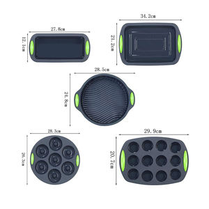 Juego de utensilios <span class=keywords><strong>para</strong></span> hornear de silicona antiadherente sin BPA, bandeja <span class=keywords><strong>para</strong></span> pan, bandeja <span class=keywords><strong>para</strong></span> hornear, bandeja <span class=keywords><strong>para</strong></span> rosquillas <span class=keywords><strong>para</strong></span> comida, postre, magdalenas, uso decorativo - Product Image 2