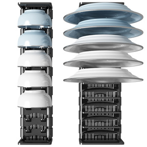 Organizador de almacenamiento de aluminio ajustable, mostrador, cajón de cocina, cuenco espacial, estante de secado de platos, instalación de tipo de pie - Product Image 5