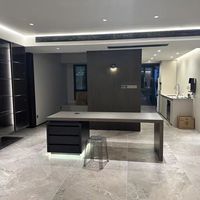 Table d'îlot extensible de luxe haut de gamme panneau de bois intégré armoires de bar de salon pour cuisine stockage domestique