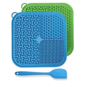 Silicone Lick Mat for Dogs and <b>Cats</b> Licking Pads Pet Slower <b>Feeder</b> Anxiety Relief Bathing Grooming Training Calming Mat - Product Image 1