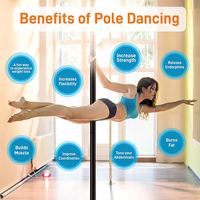 Poteau de danse pôle de danse rotatif à hauteur fixe réglable pôle de danse Tube professionnel