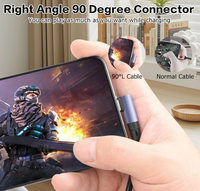 Câble USB C vers USB C enroulé à 90 degrés, 65W, 1M/3.2FT, rétractable, pour voiture, prend en charge la charge rapide 6A et le transfert de données