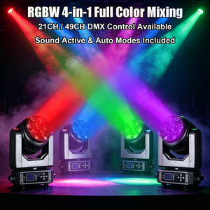 Mini Luz Móvil LED RGBW 4 en 1 de 7x30W con Zoom, Efecto Ojo de Abeja, DMX512, para Escenarios, DJ, Discotecas, Clubes, Fiestas, Bodas, Bares, KTV, Eventos y Espectáculos - Product Image 3