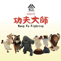 Set de Figuras de Acción de Kung Fu Animal Life, Juguetes de Diseño con Personajes de Animales, Colección para Exhibición en Escritorio