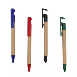 Meilleur stylo à bille écologique vert, papier à rouler, support de téléphone portable, écriture 2 en 1, avec logo personnalisé - Product Image 2