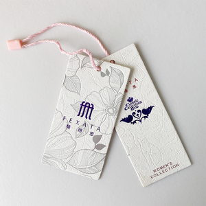 Thiết Kế Mới Trang Phục Hangtags Maker Tuỳ Chỉnh In Offset Tên Thương Hiệu Logo Giấy Treo Thẻ Cho Áo Khoác - Product Image 3