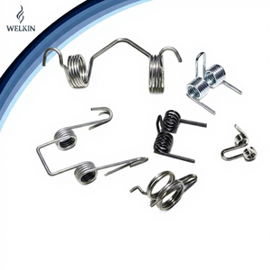 Composant métallique de précision en acier inoxydable à double torsion, ressort hélicoïdal industriel sur mesure, composant de quincaillerie à pliage de fil - Product Image 1
