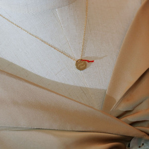 G4089 Chinese Red Rope Love Knot Stainless Steel Coin Pendant Necklace Good Luck Necklace Engrave <strong>Jewelry</strong> Amulet <strong>Lucky</strong> Gift - Product Image 6