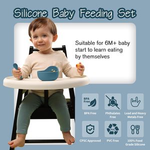 Juego de Vajilla de Silicona Libre de BPA para Bebés y Niños, Diseño Adorable, Plato con Succión y Vaso Antiderrames con Compartimentos para Niños Pequeños - Product Image 6