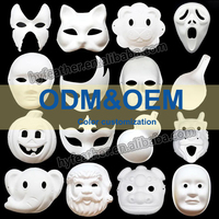 Masque facial en plastique noir amusant pour Halloween, idéal pour les fêtes, le carnaval, la décoration, la mascarade, le costume vénitien et le cosplay – Vente en gros pour le bricolage et l'artisanat