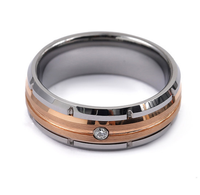 Vente en gros de bagues de mariage en or rose d'Arabie Saoudite de 8 mm, prix moins cher, design Dubaï, bagues en or rose, bague en moissanite, plaqué or rose